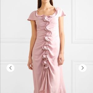Sies Marjan Portia pink ruffle midi dress